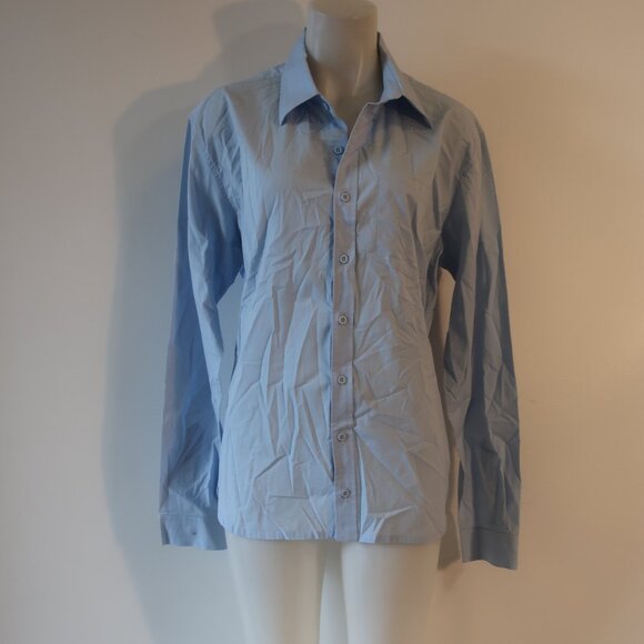 Mens Leonard Frisbie Blue Button Down Dress Shirt XL - Picture 3 of 7